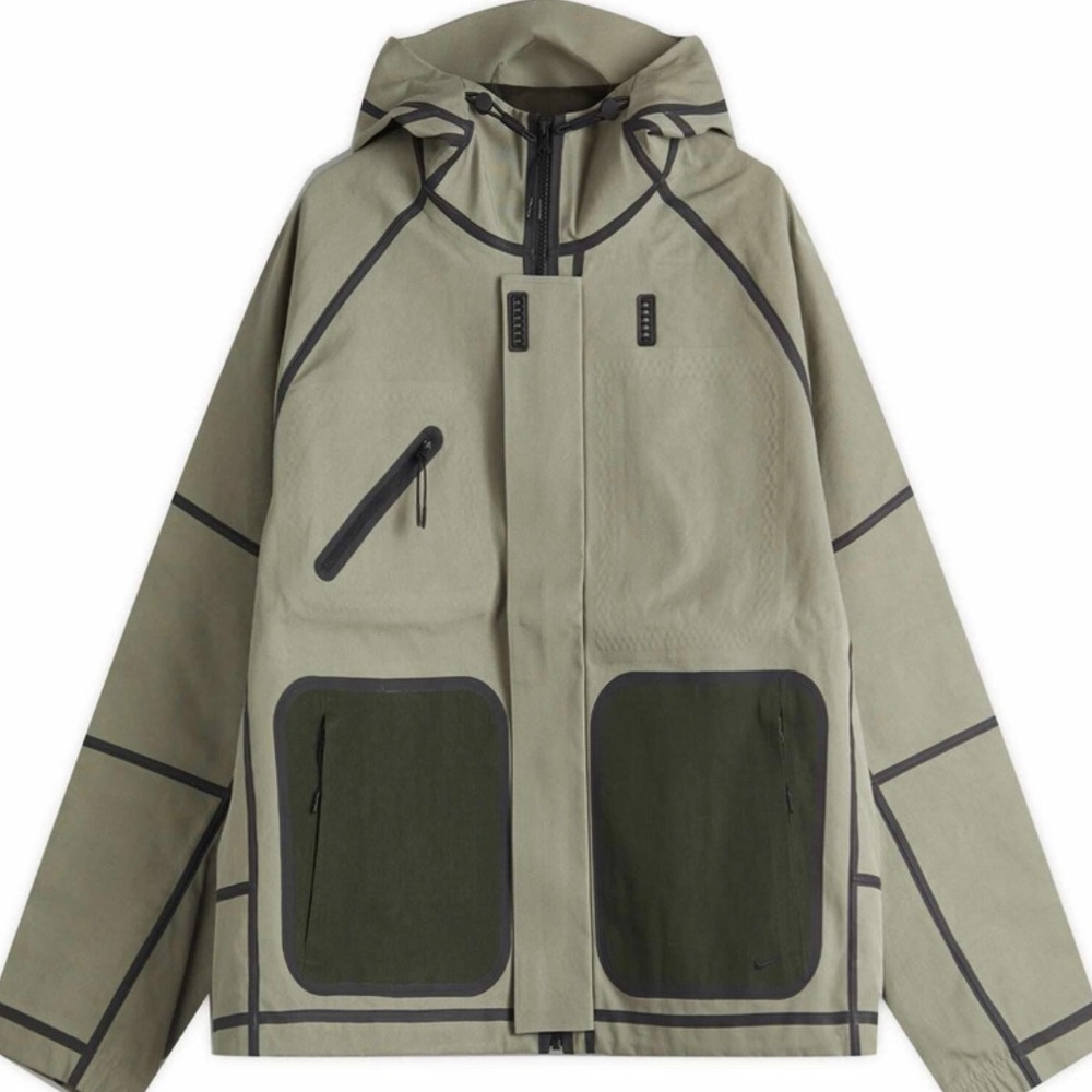 Nike Tech Storm-Fit Hooded Rain Jacket Light Army Mens new